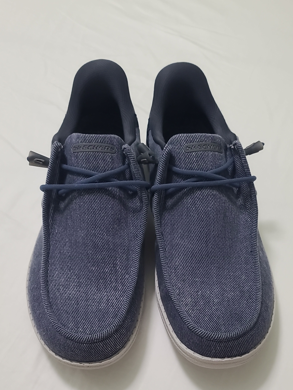 Skechers Men’s Dark Blue Slip-On Casual Loafers Size 12 WW Denim